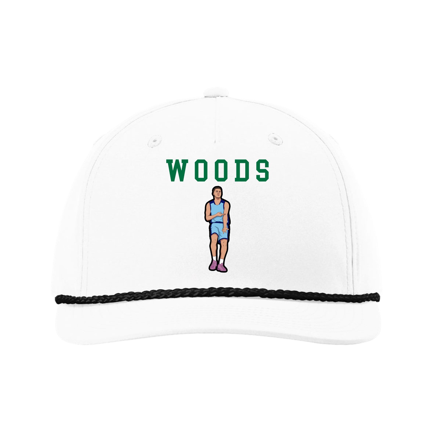 Five-Panel Classic Rope Cap — Shirsey in White