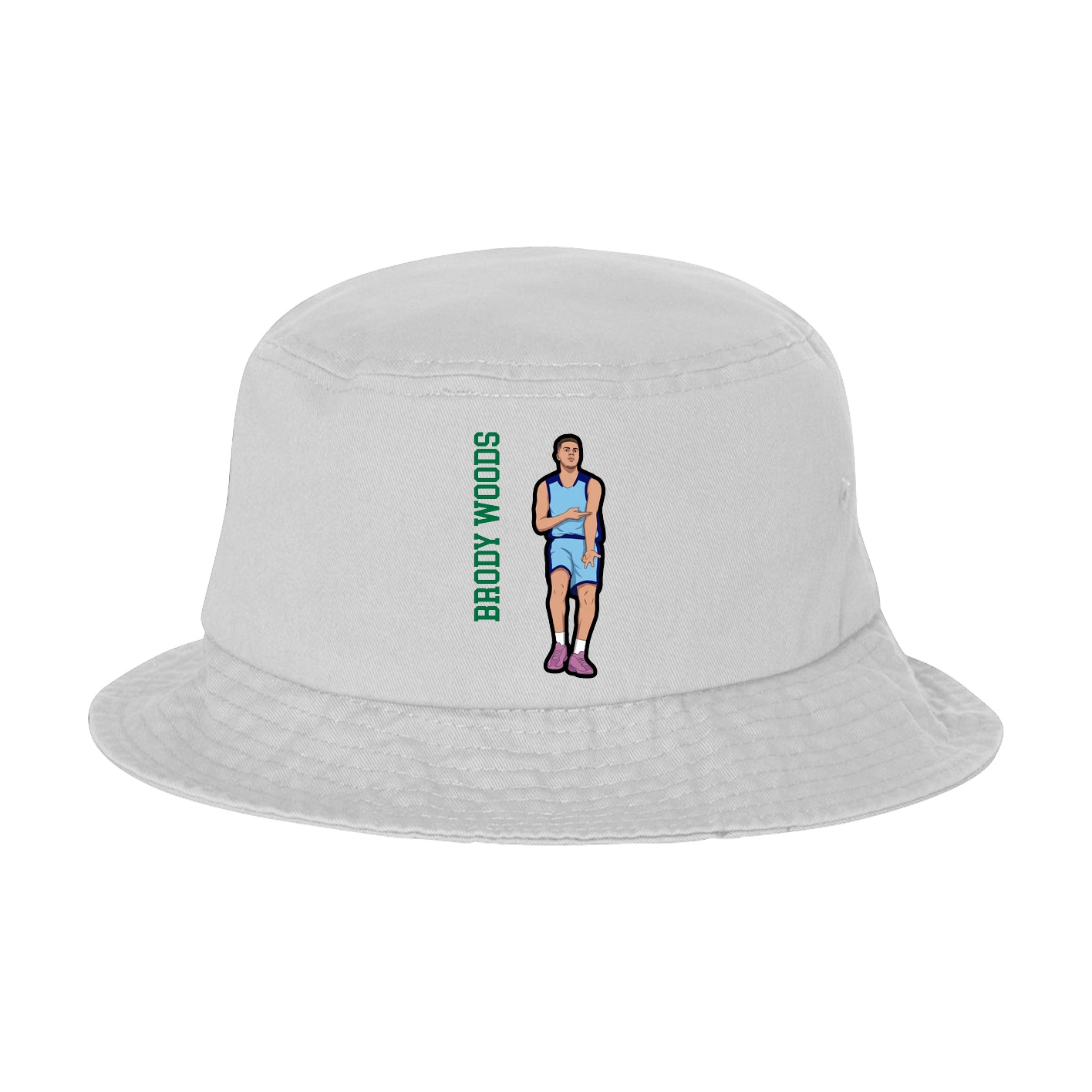 Bucket Cap — Name Vertical in White