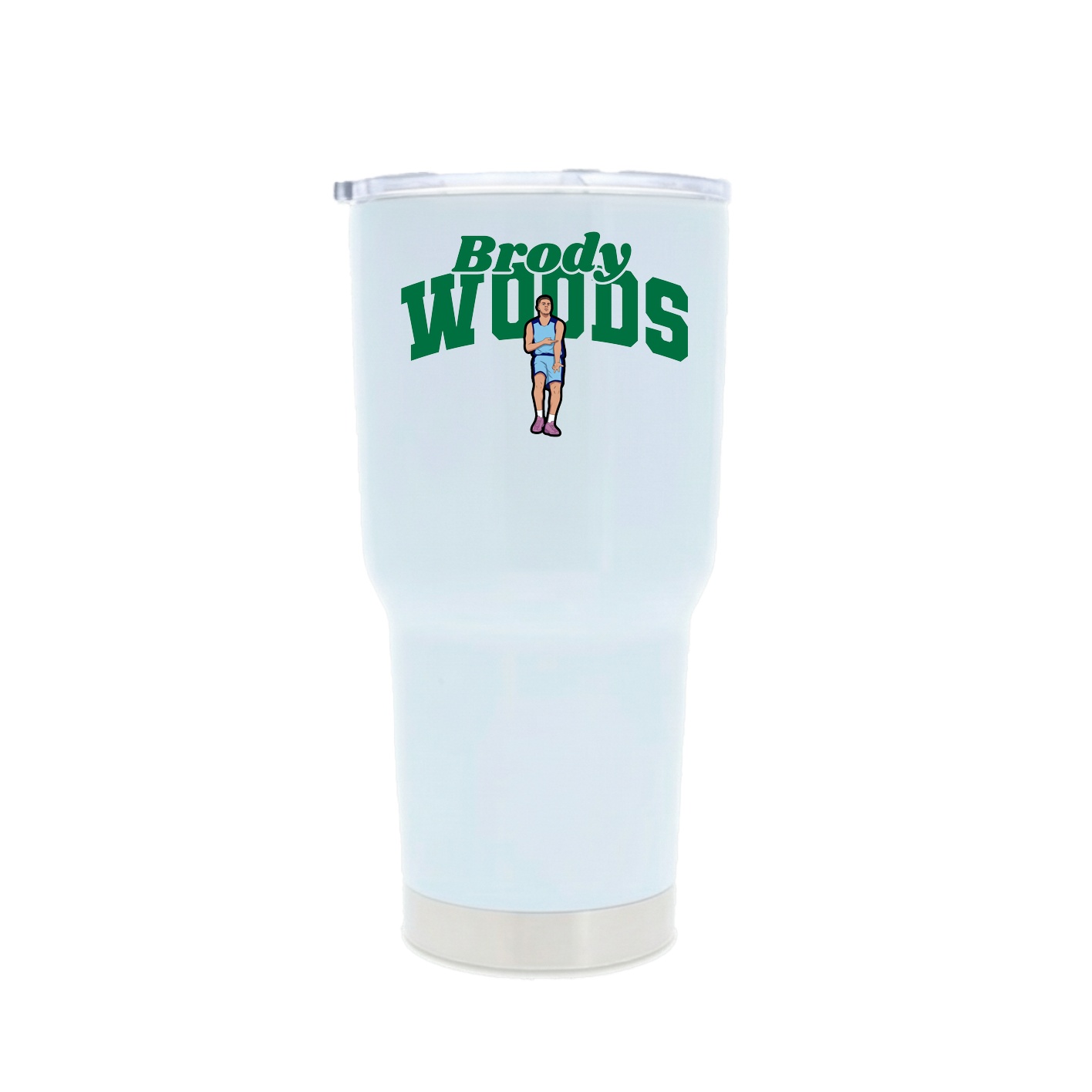 30oz Stainless Steel Tumbler — Signature Arch in White