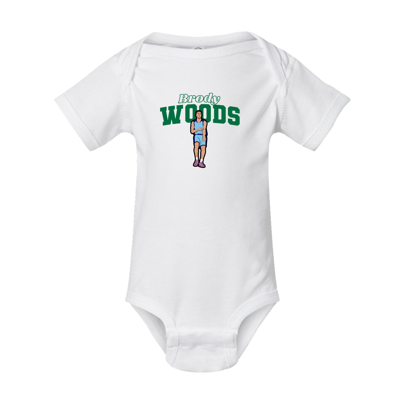 Baby Onesie — Name Arch in White