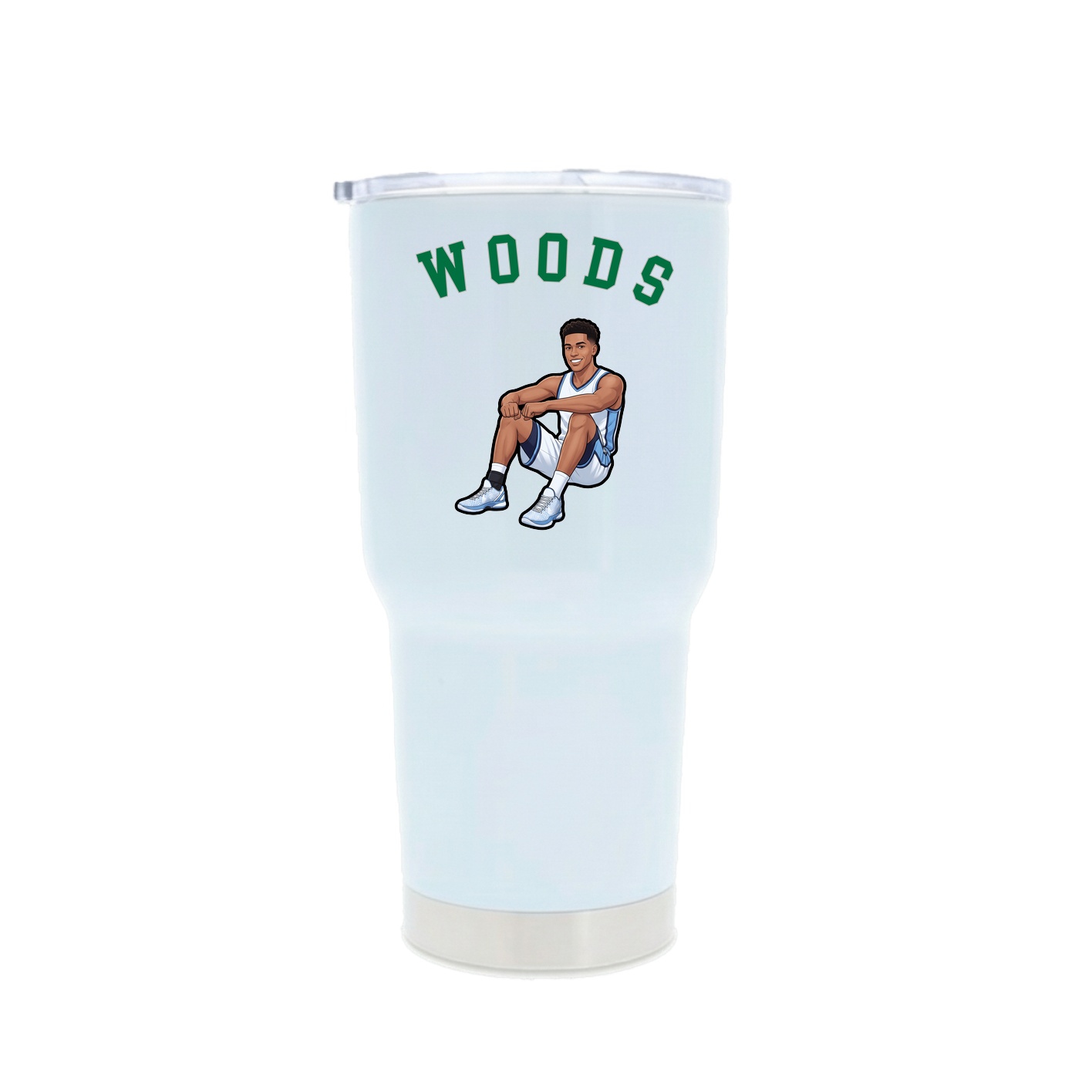 30oz Stainless Steel Tumbler — Shirsey Arch in White