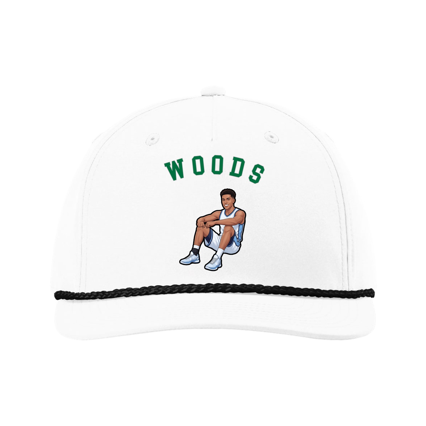 Five-Panel Classic Rope Cap — Shirsey Arch in White