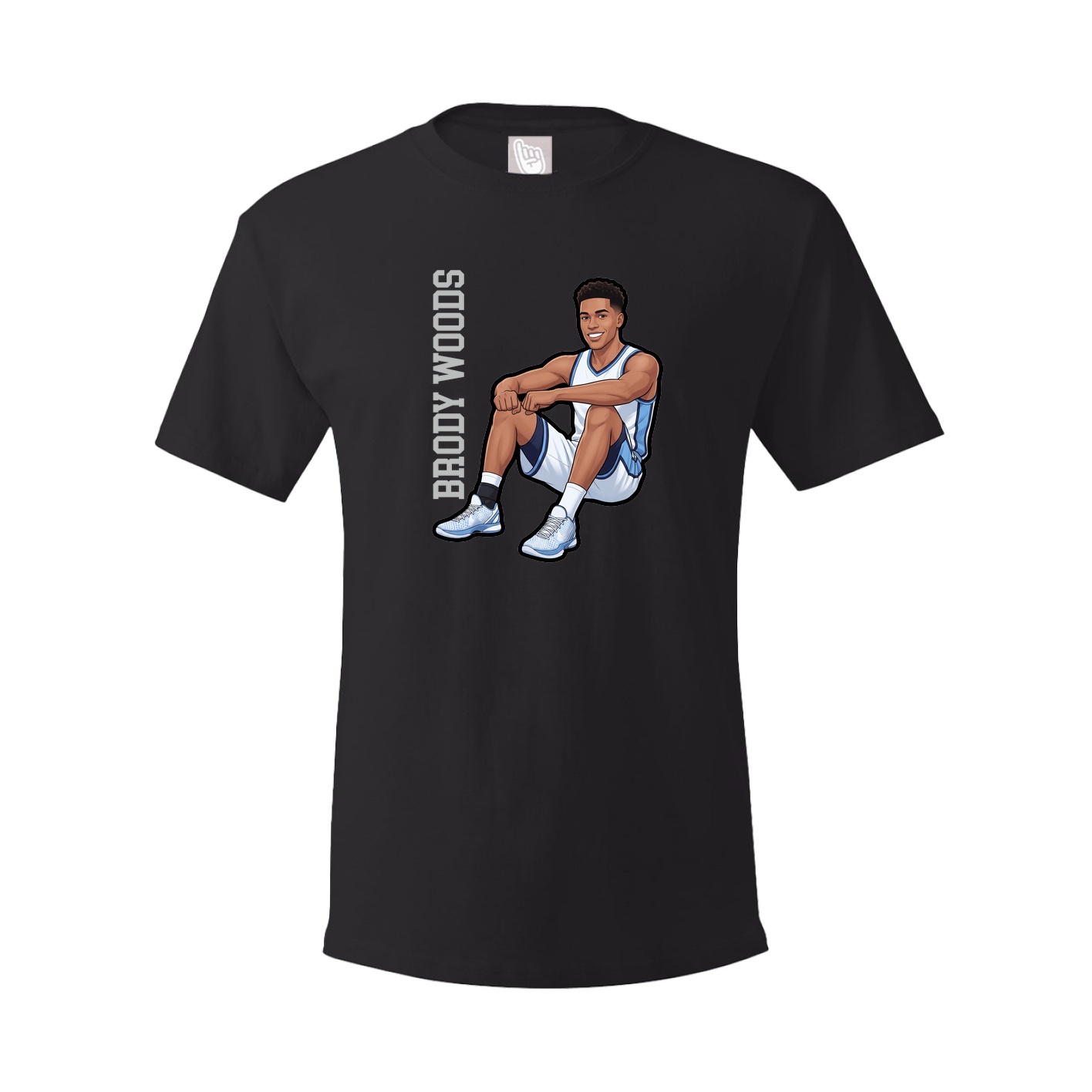 Youth Tee — Name Vertical in Black
