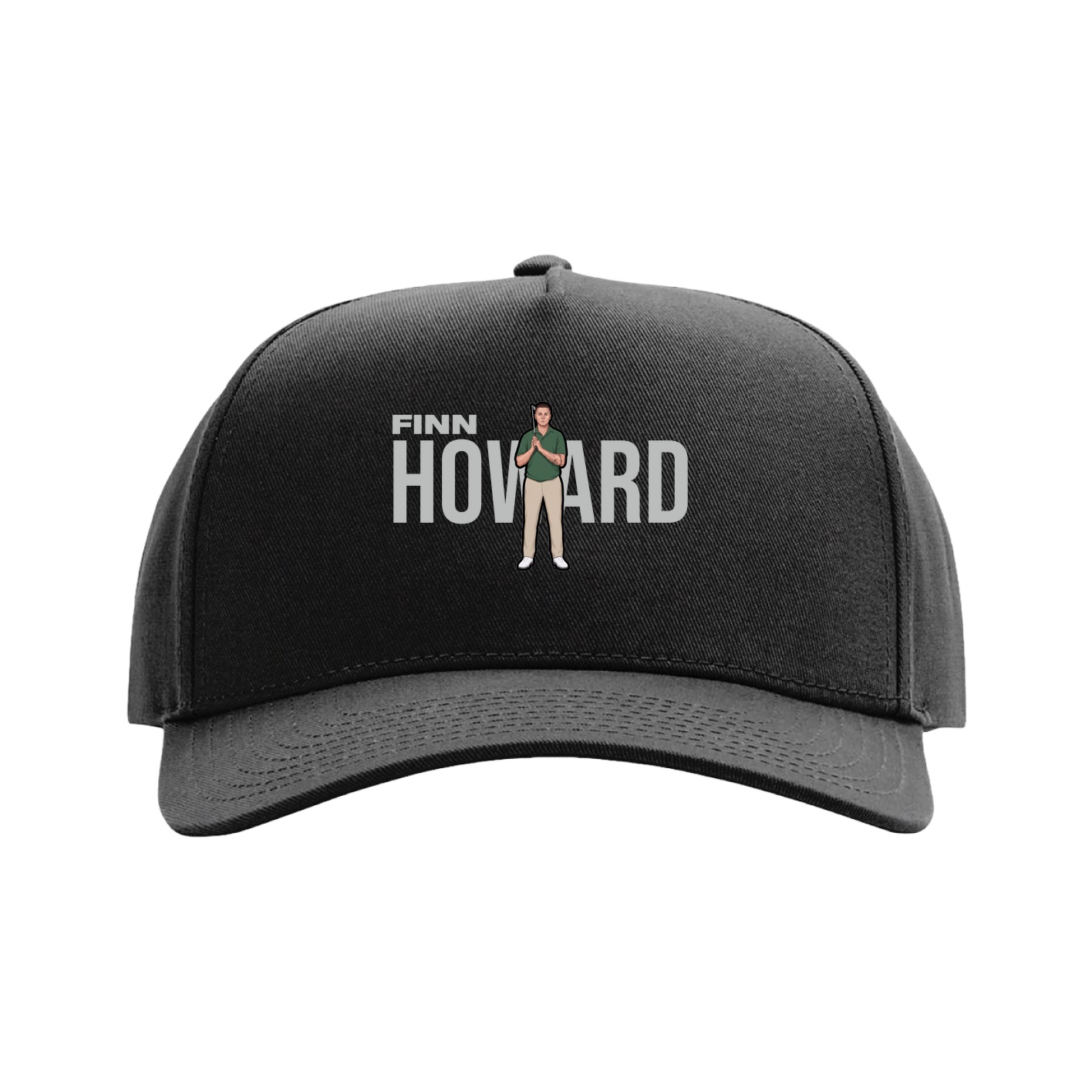 Full Fabric Five-Panel Champ Cap — Player Name in Black