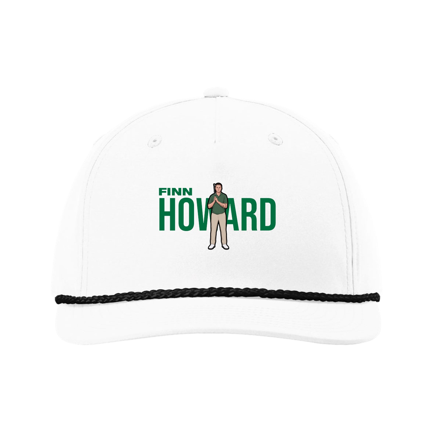 Five-Panel Classic Rope Cap — Player Name in White