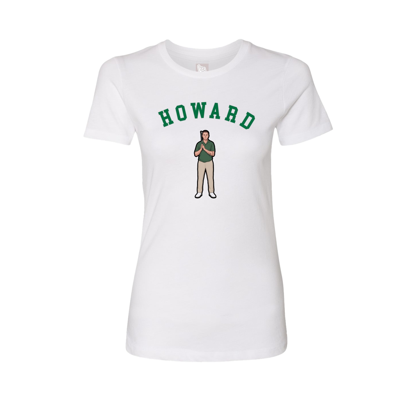 Fitted Women's Tee — Shirsey Arch in White