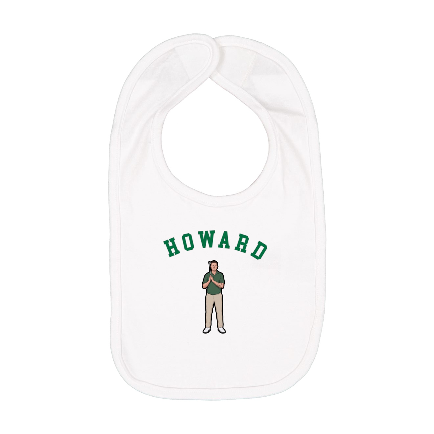 Infant Bib — Shirsey Arch in White