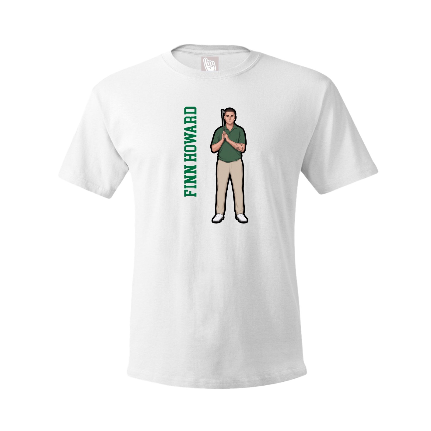 Youth Tee — Name Vertical in White
