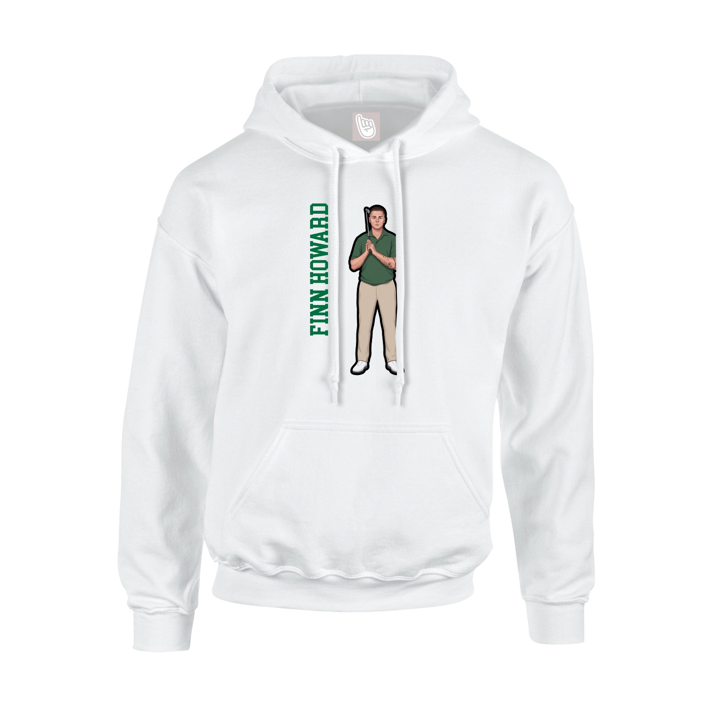 Youth Hoodie — Name Vertical in White
