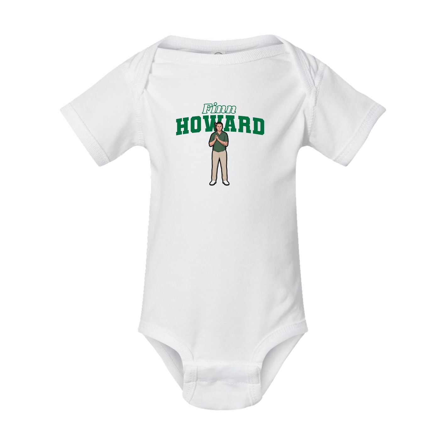 Baby Onesie — Name Arch in White