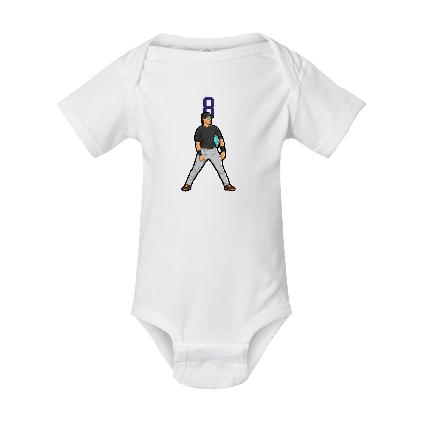 Baby Onesie — Number Top in White