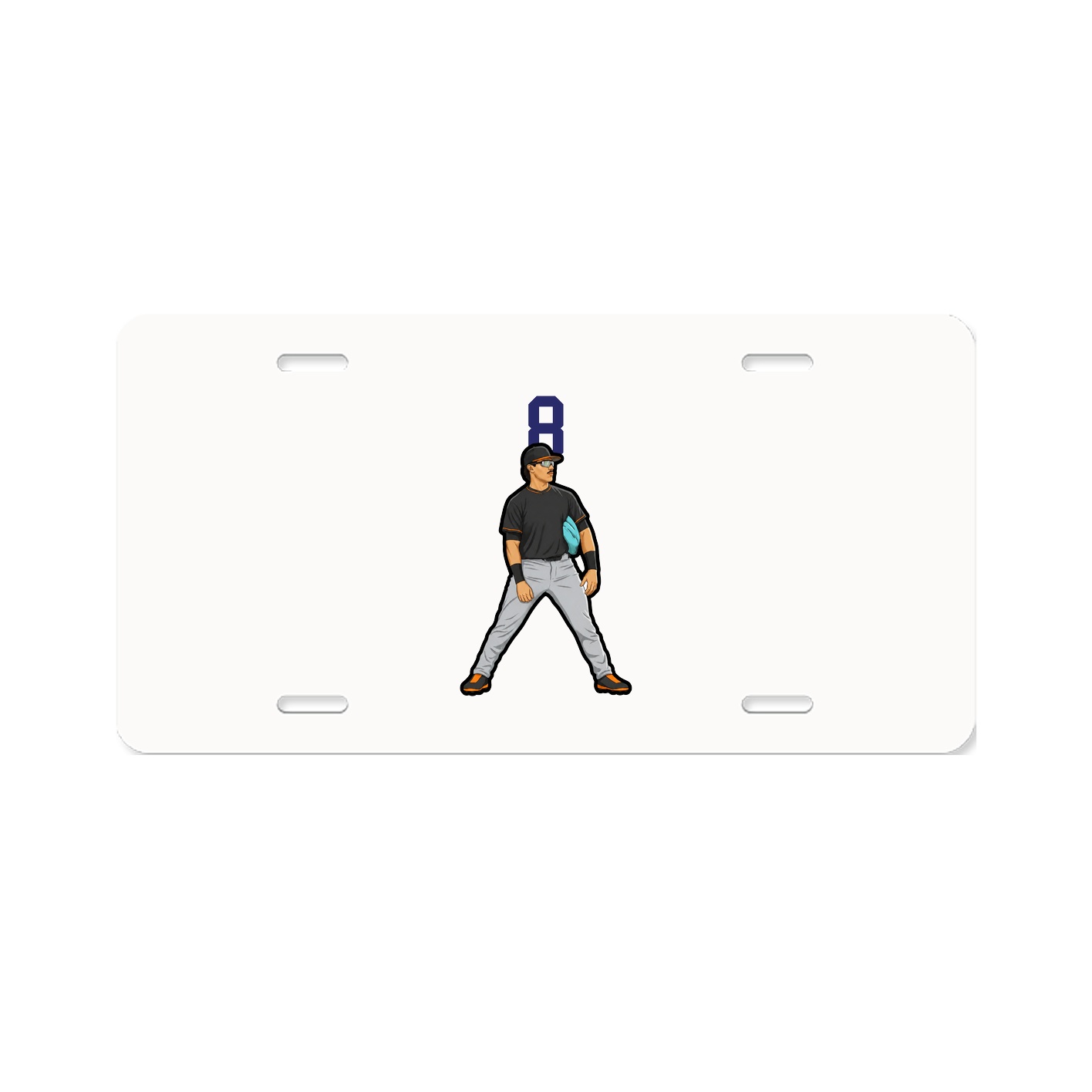 License Plate — Number Top in Classic