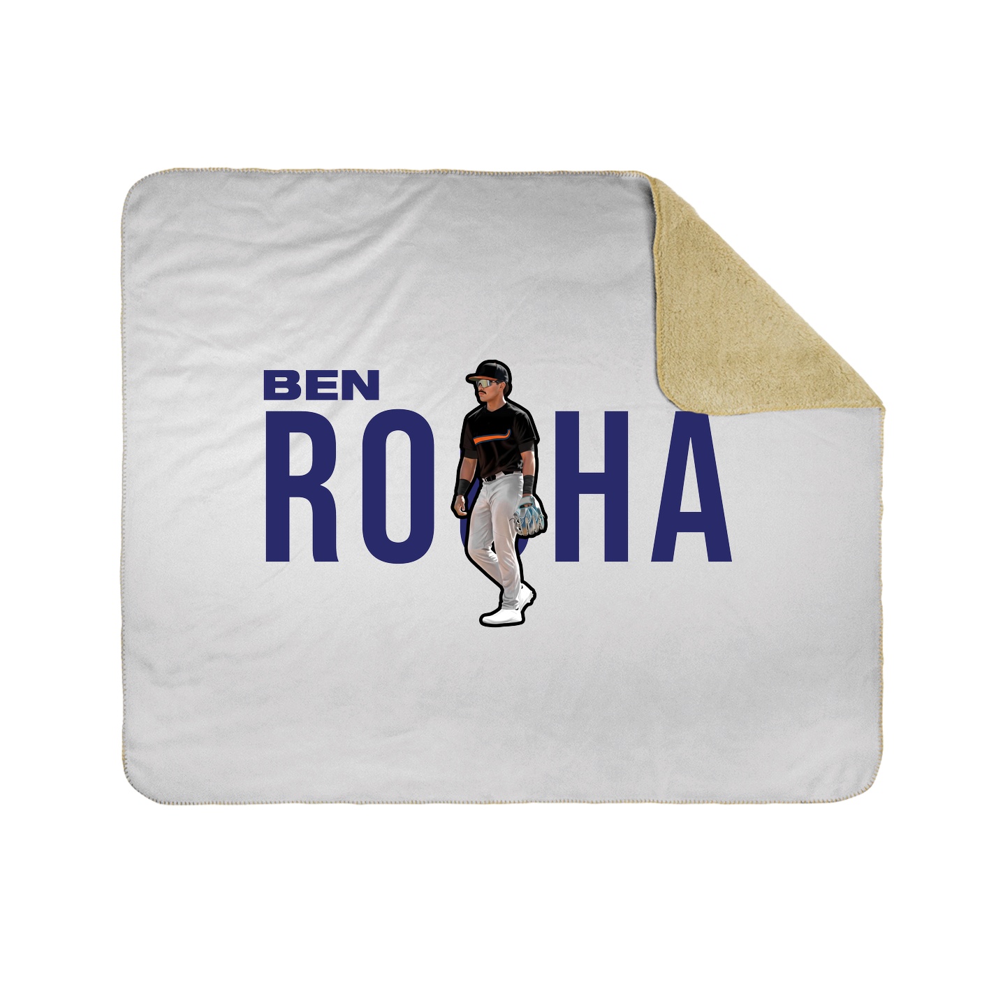 Throw Blanket — Player Name in White