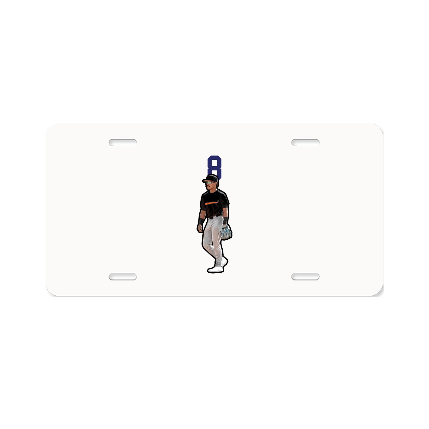 License Plate — Number Top in Classic