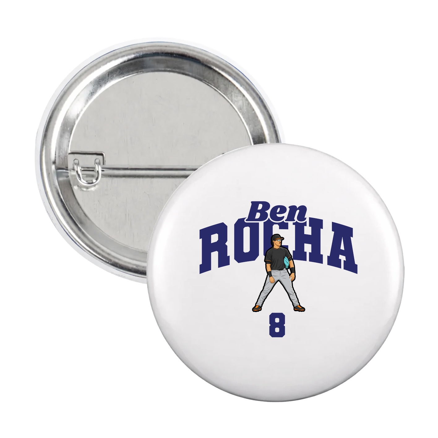 Game Day Button — Signature Arch in White