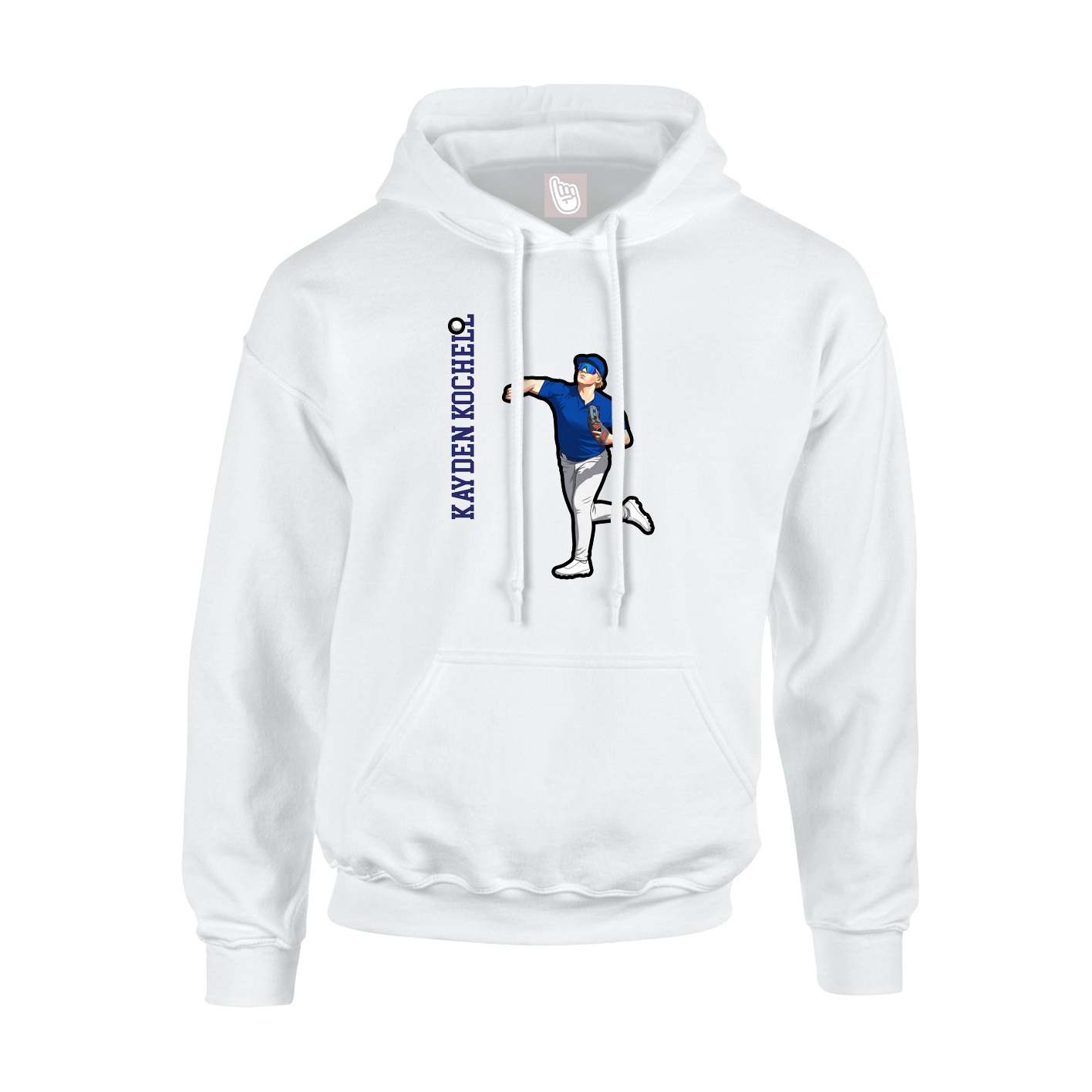 Hoodie — Name Vertical in White