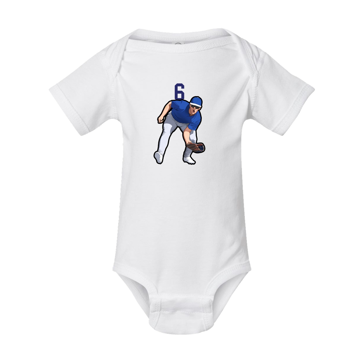 Baby Onesie — Number Top in White
