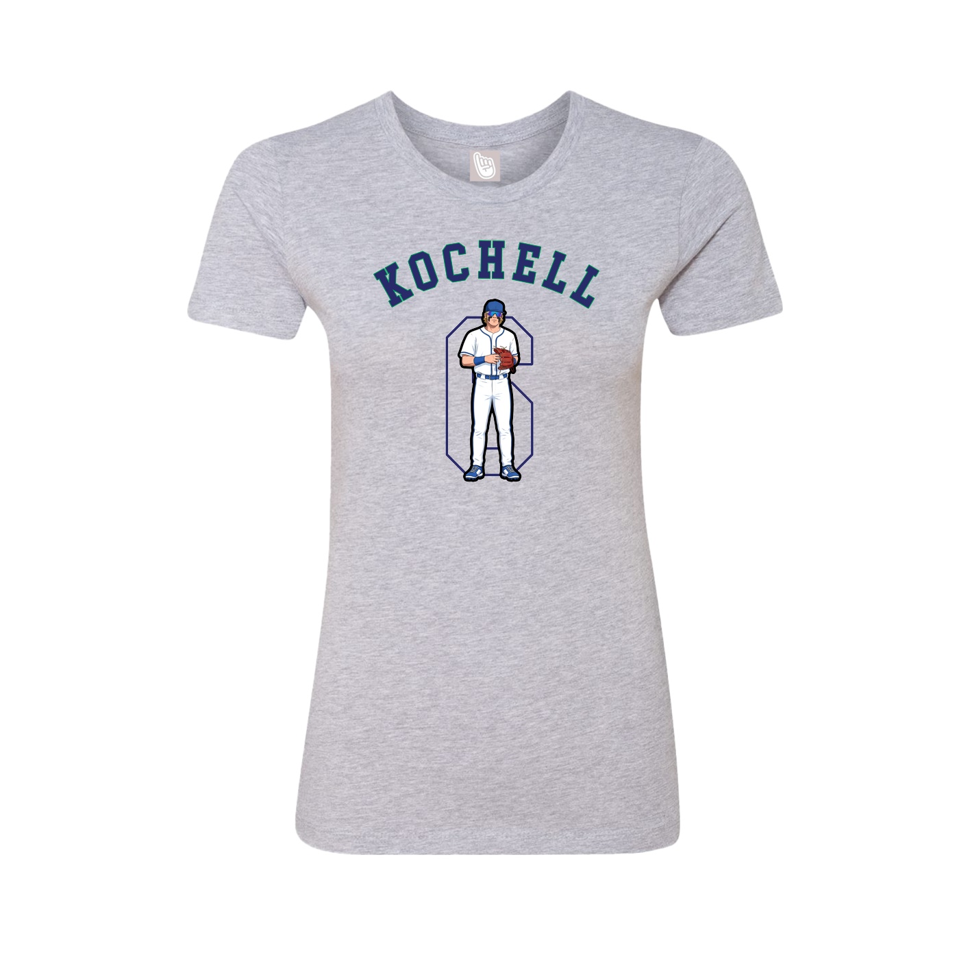 Fitted Women's Tee — Shirsey Arch in Grey