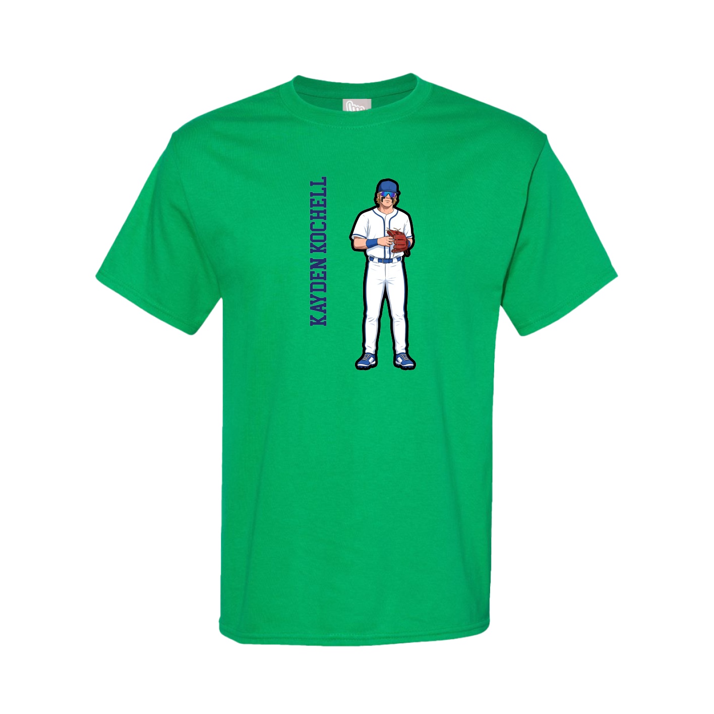 Tee — Name Vertical in Green