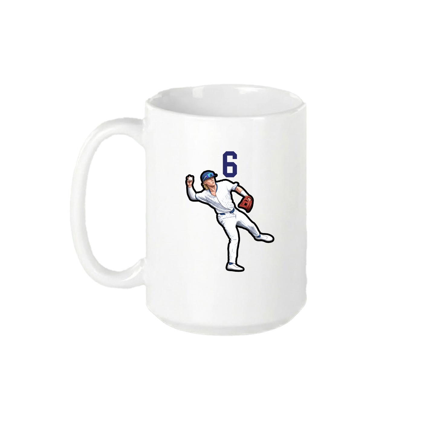15oz Coffee Mug — Number Top in White
