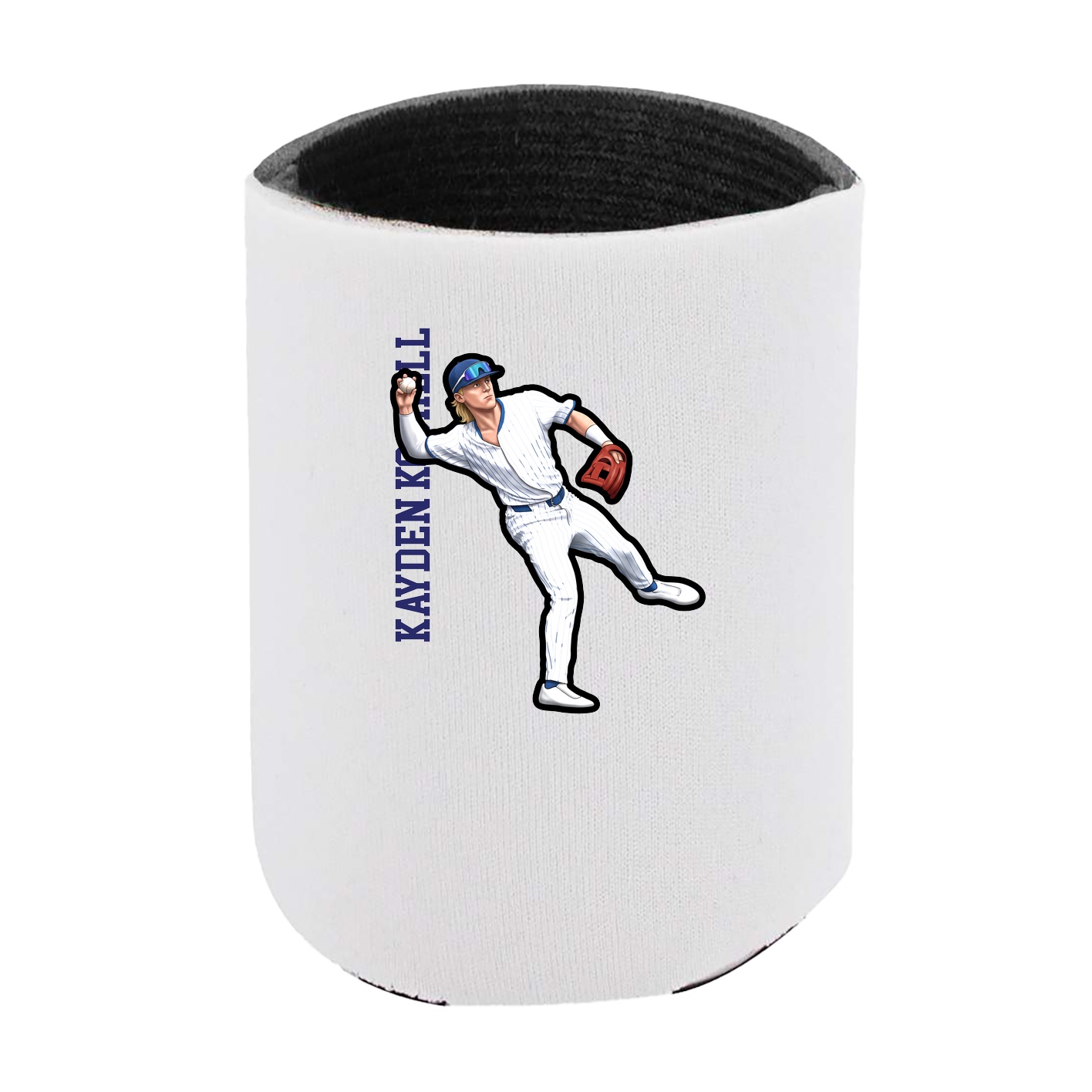 Can Holder — Name Vertical in White