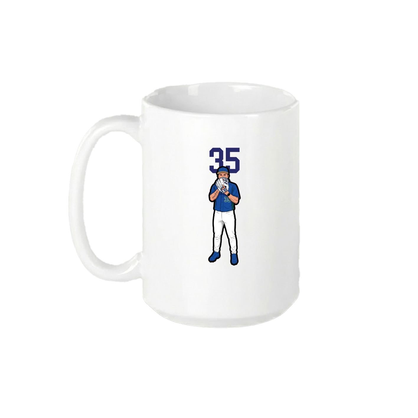 15oz Coffee Mug — Number Top in White