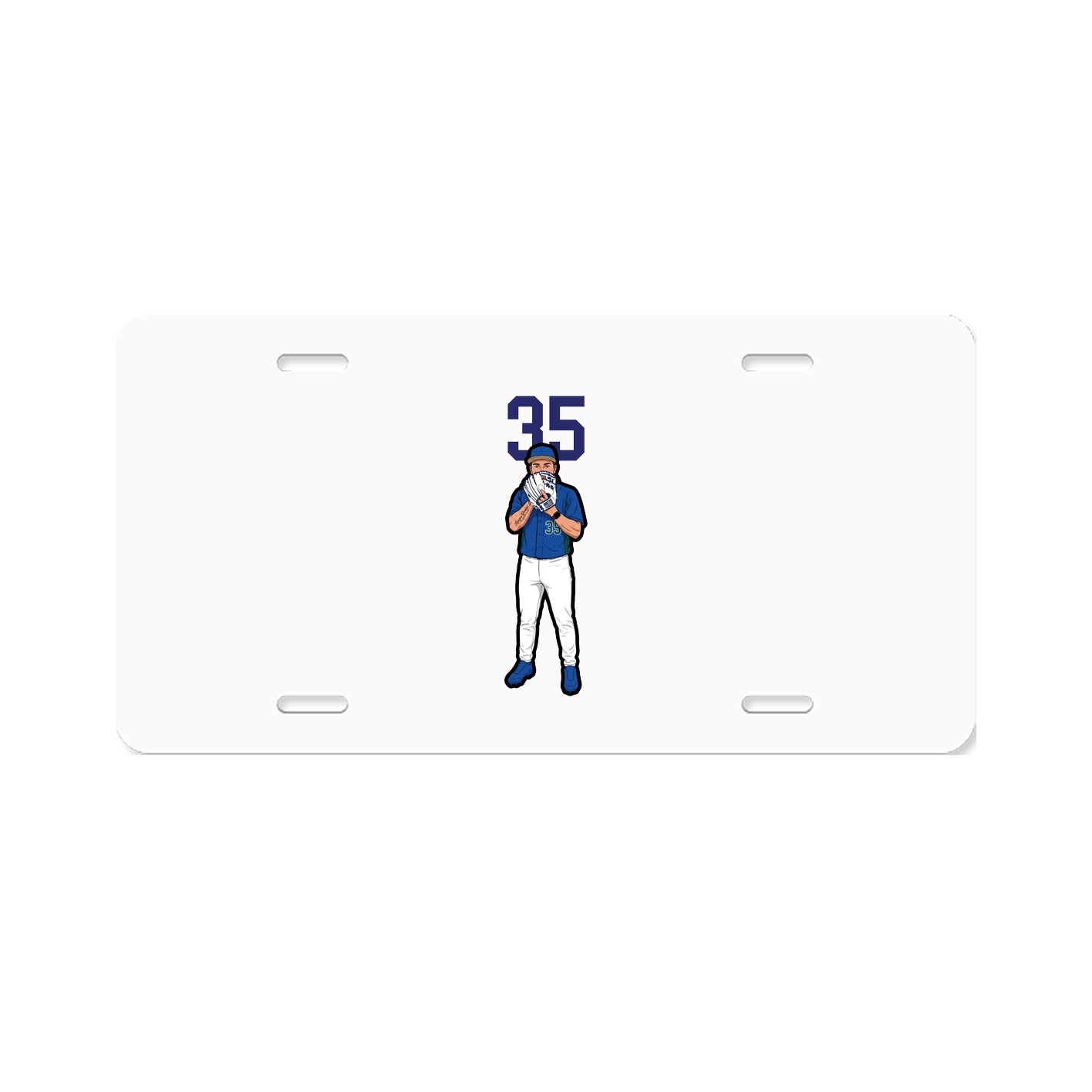 License Plate — Number Top in Classic