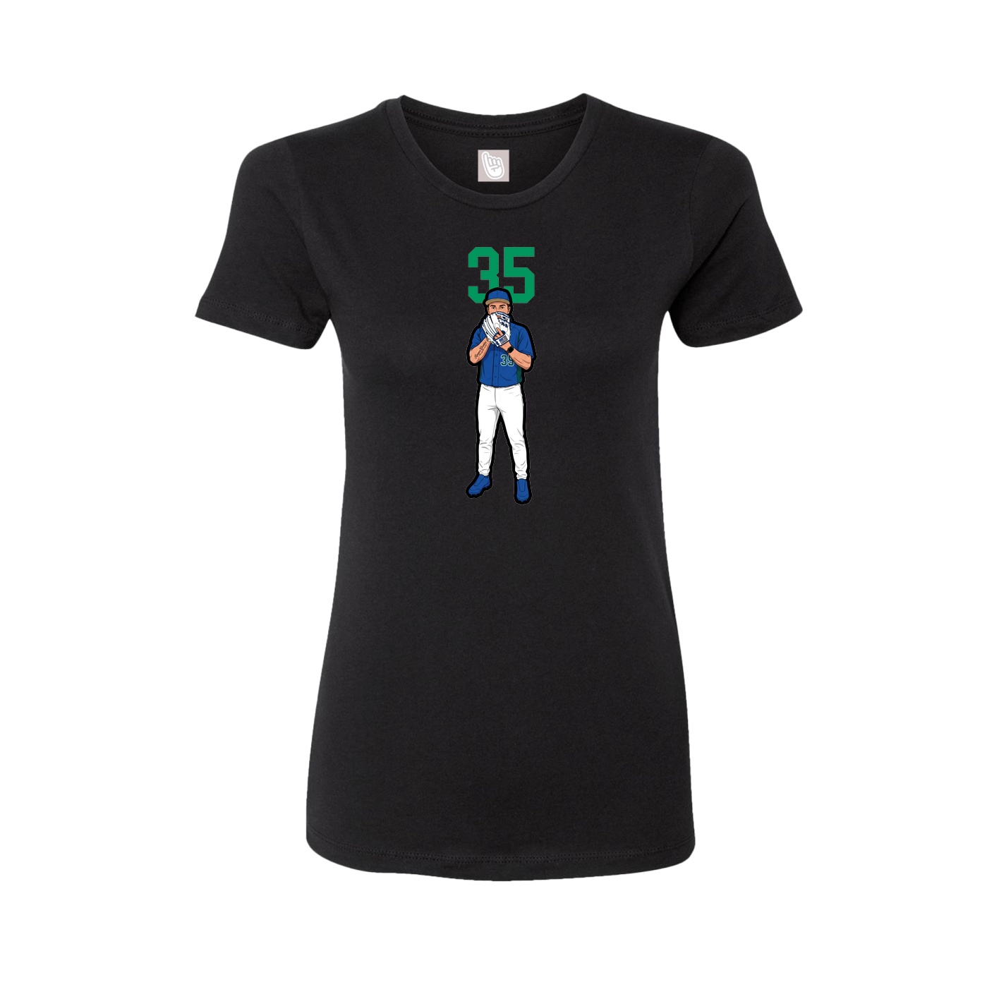 Womens Tee — Number Top in Black