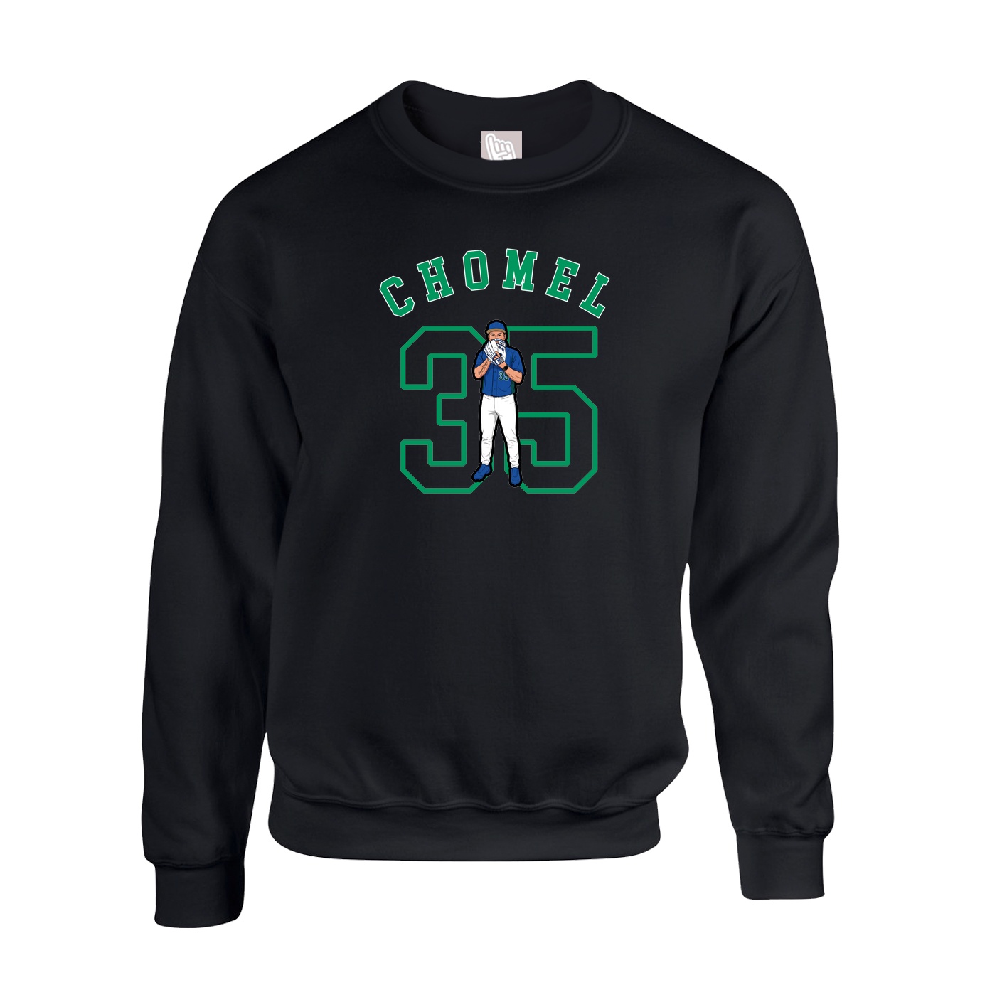 Fleece Crew — Shirsey Arch in Black