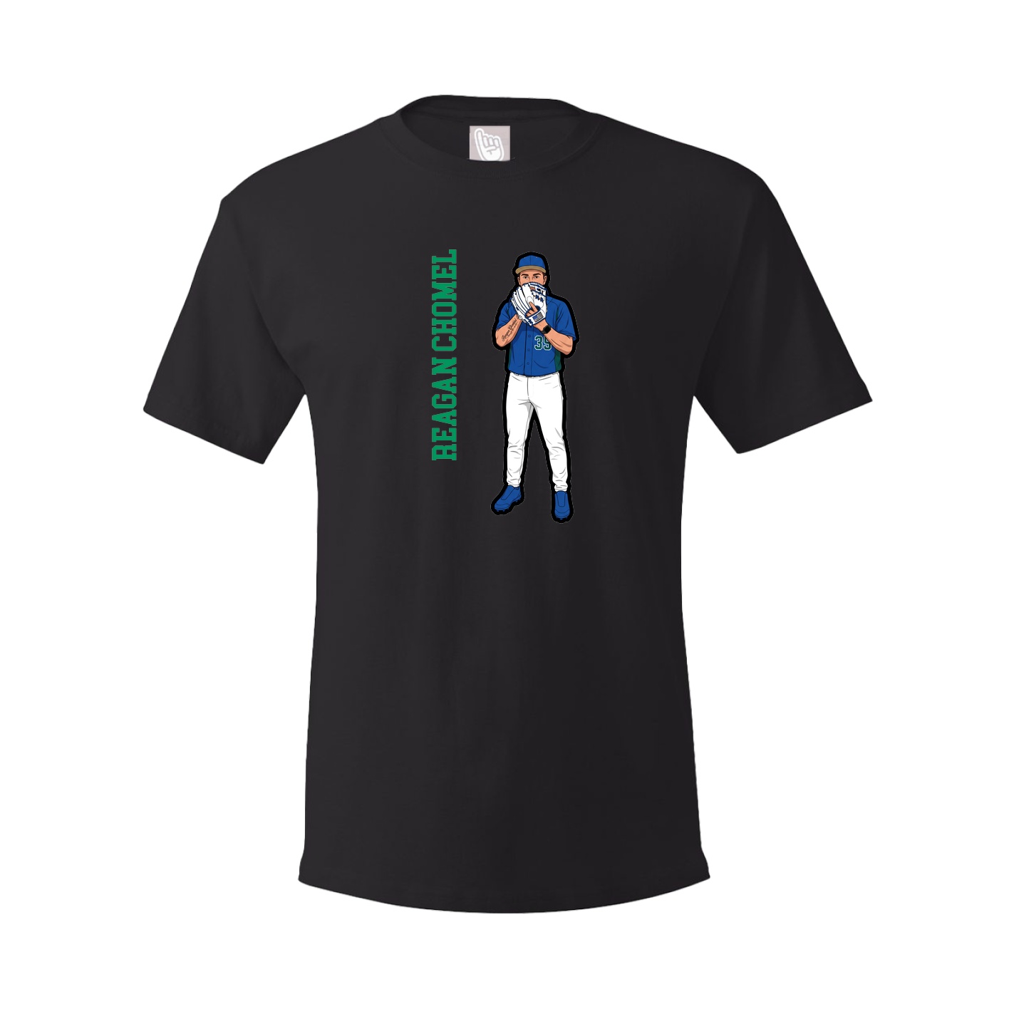 Youth Tee — Name Vertical in Black