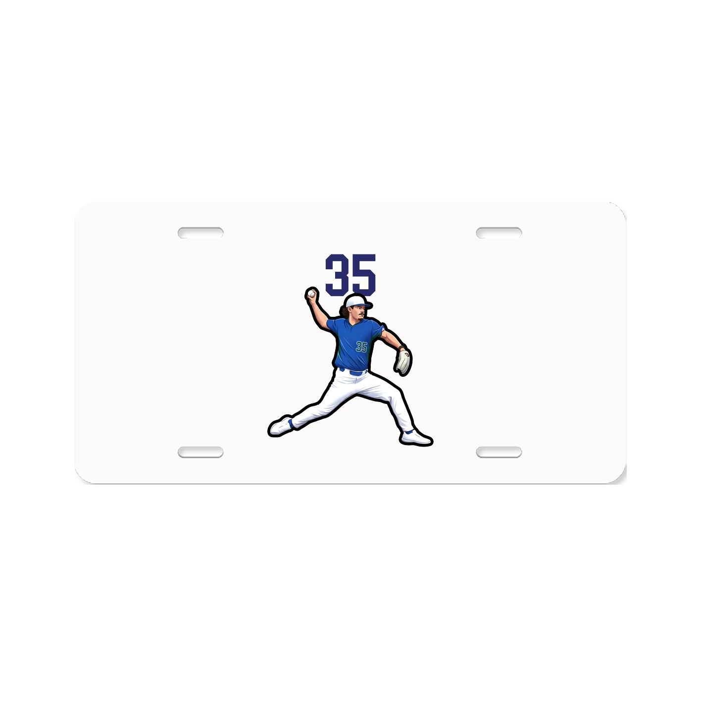 License Plate — Number Top in Classic