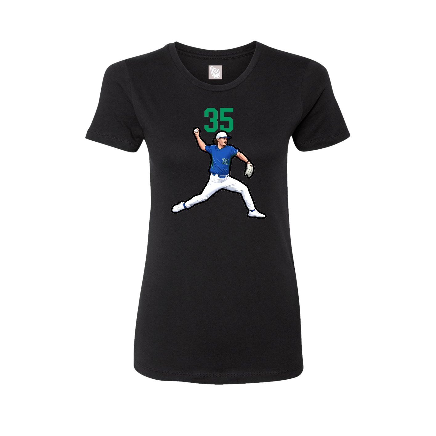 Womens Tee — Number Top in Black