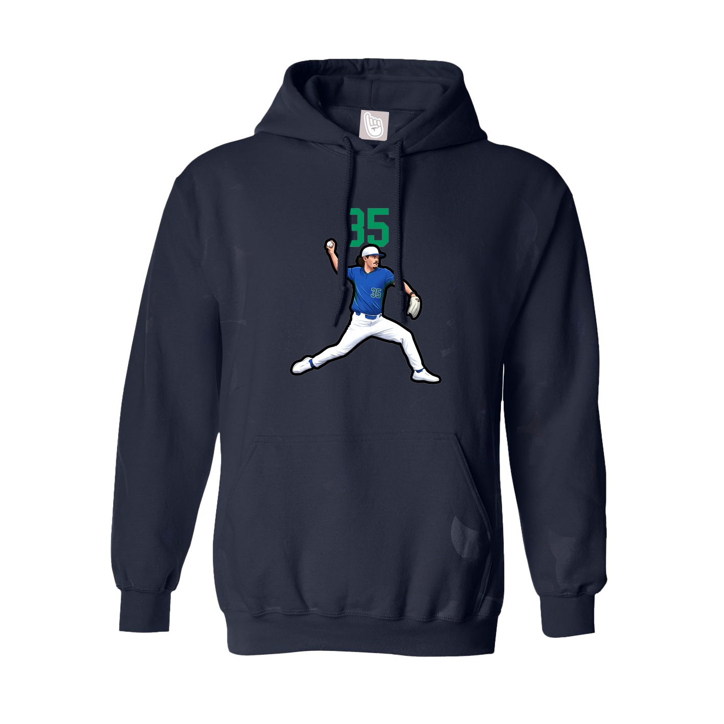 Youth Hoodie — Number Top in Navy