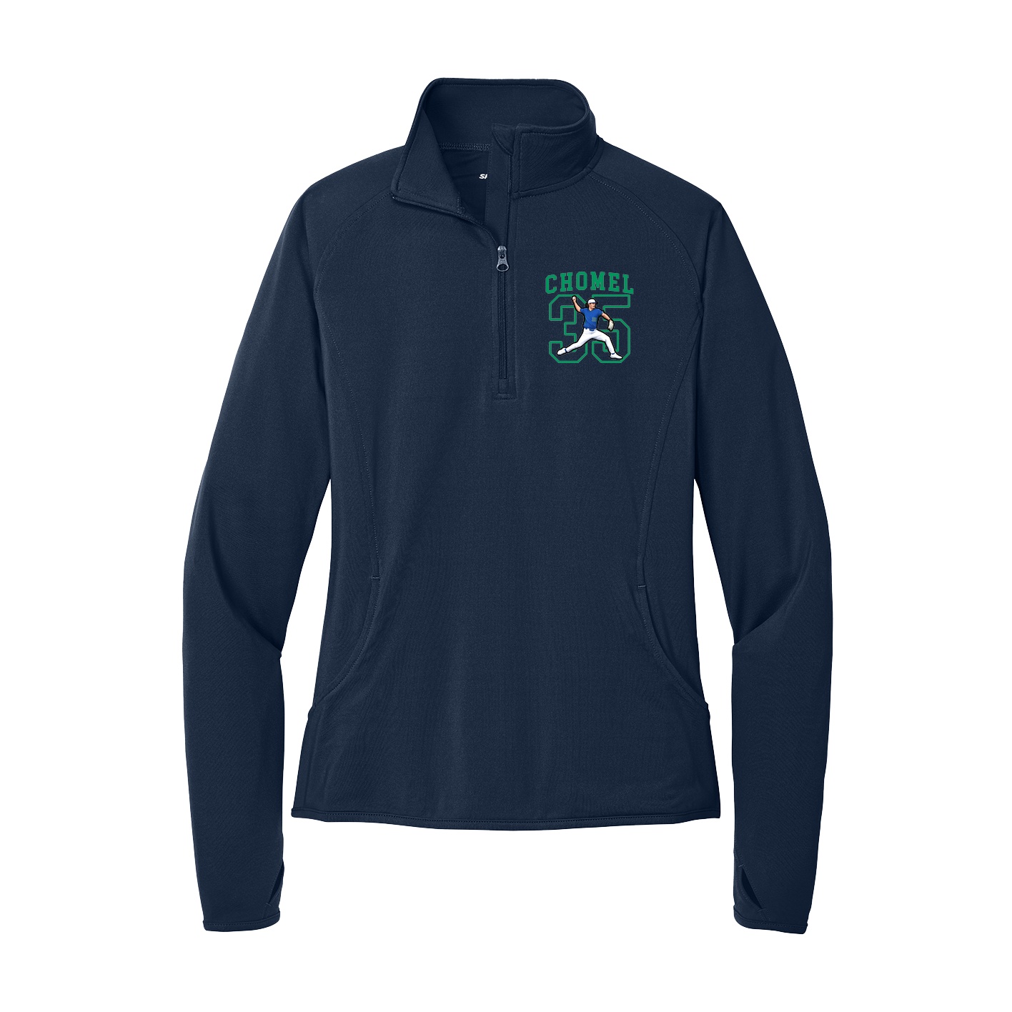 Women's Q-Zip Pullover — Shirsey in Navy