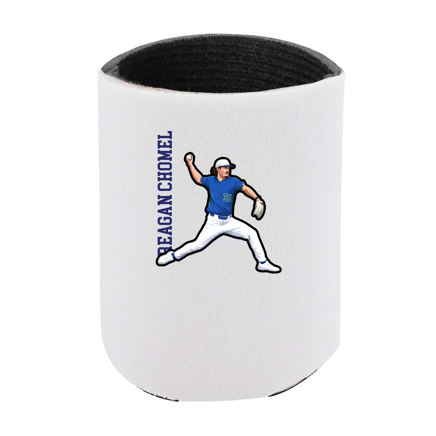 Can Holder — Name Vertical in White
