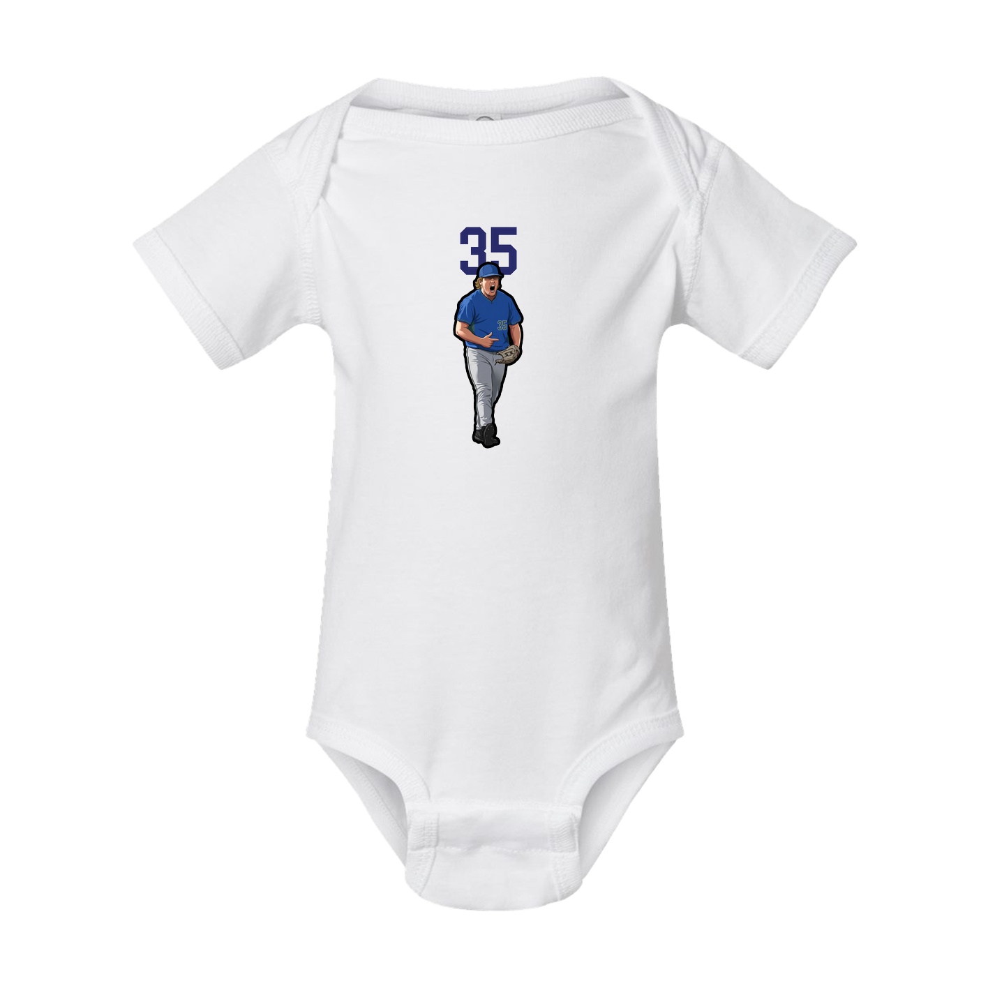 Baby Onesie — Number Top in White