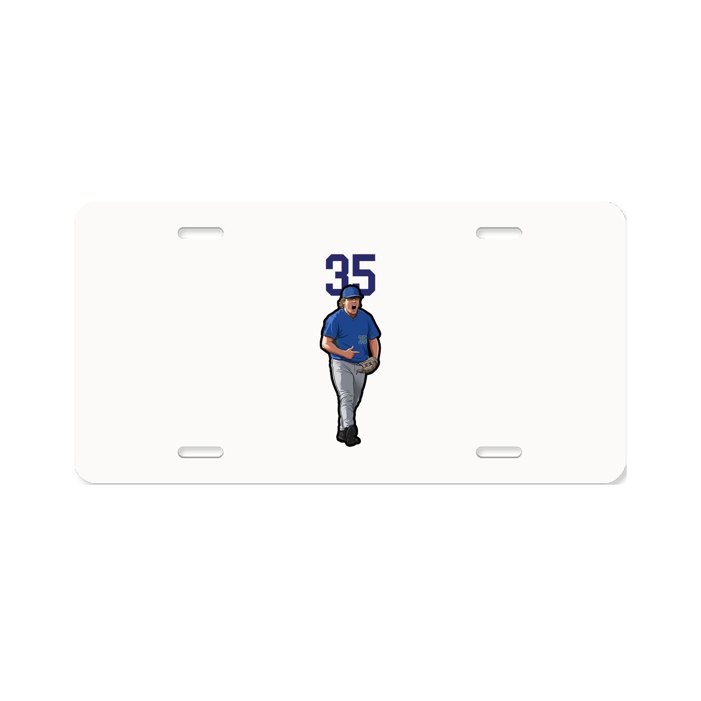 License Plate — Number Top in Classic