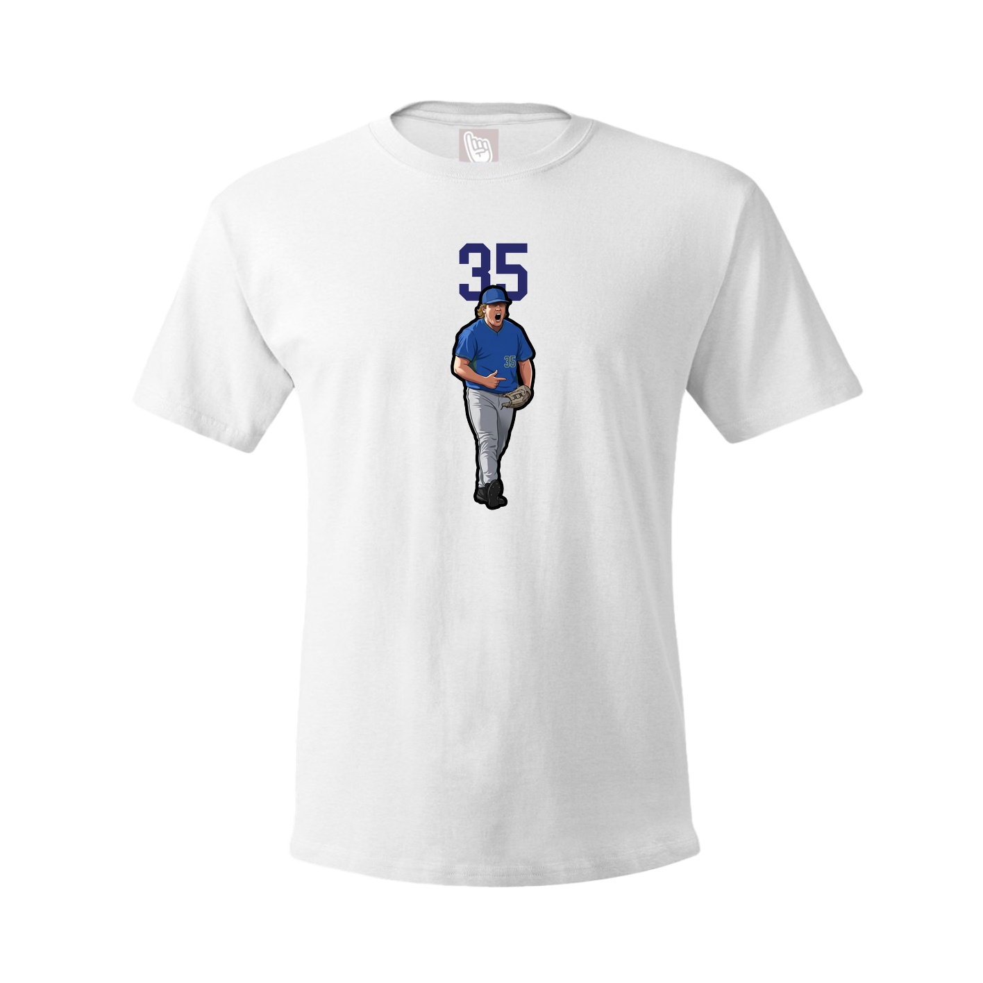 Youth Tee — Number Top in White