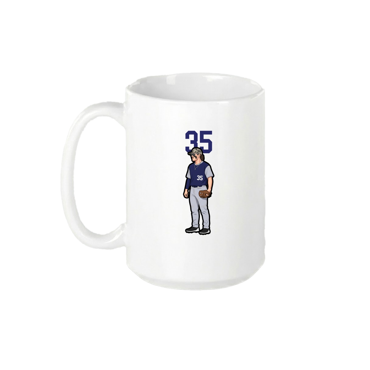 15oz Coffee Mug — Number Top in White