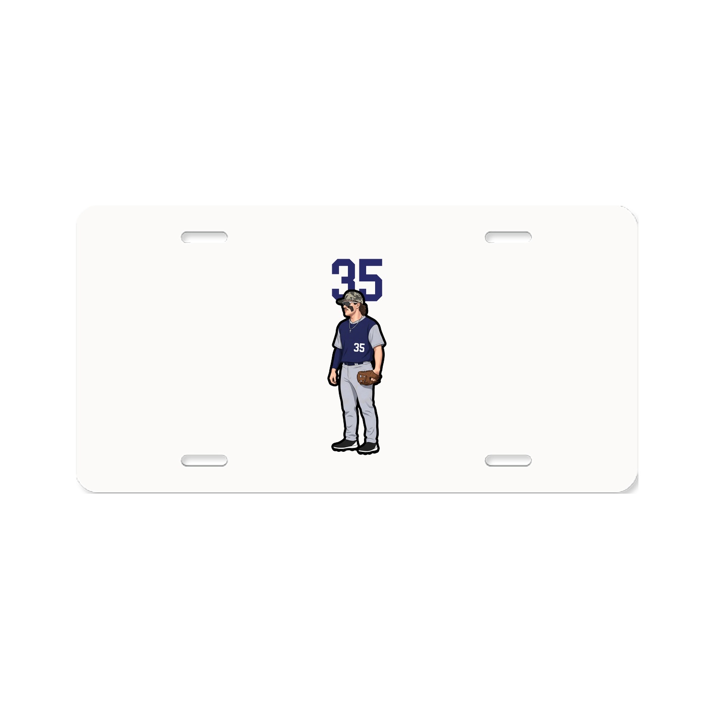 License Plate — Number Top in Classic