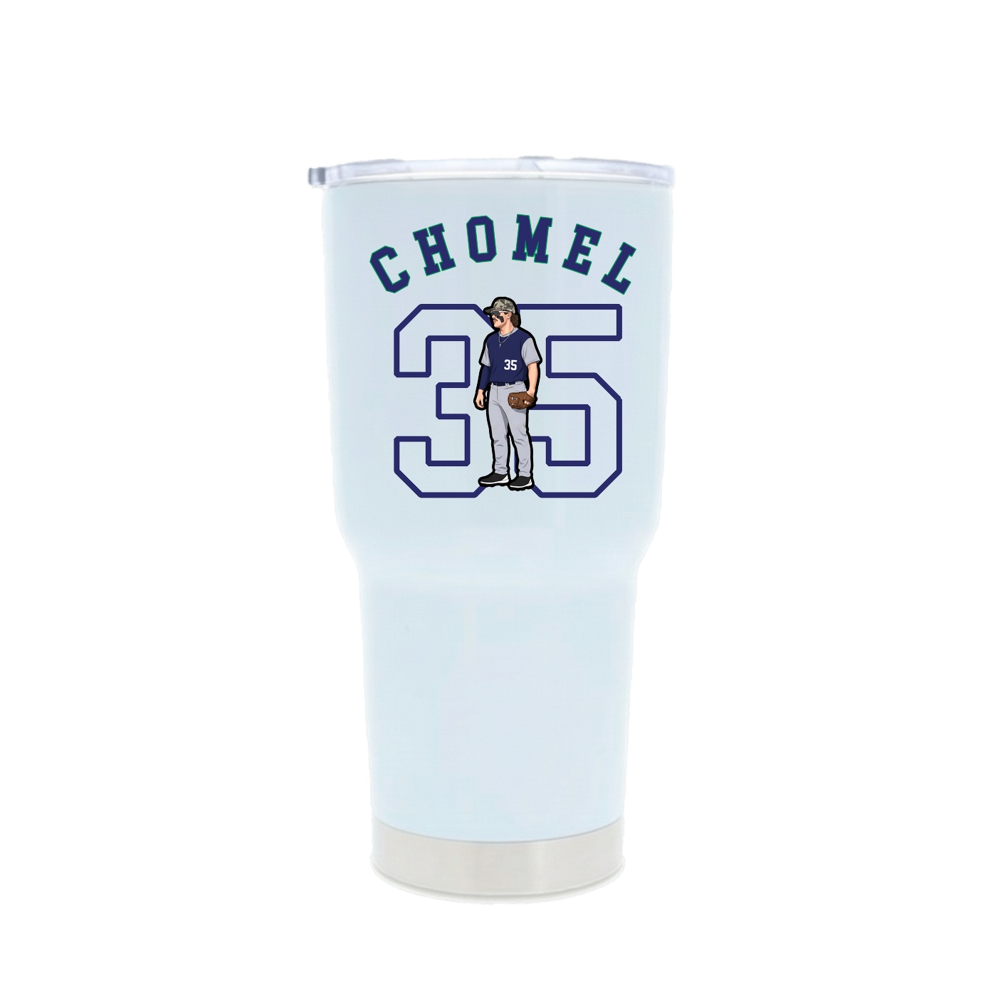 30oz Stainless Steel Tumbler — Shirsey Arch in White