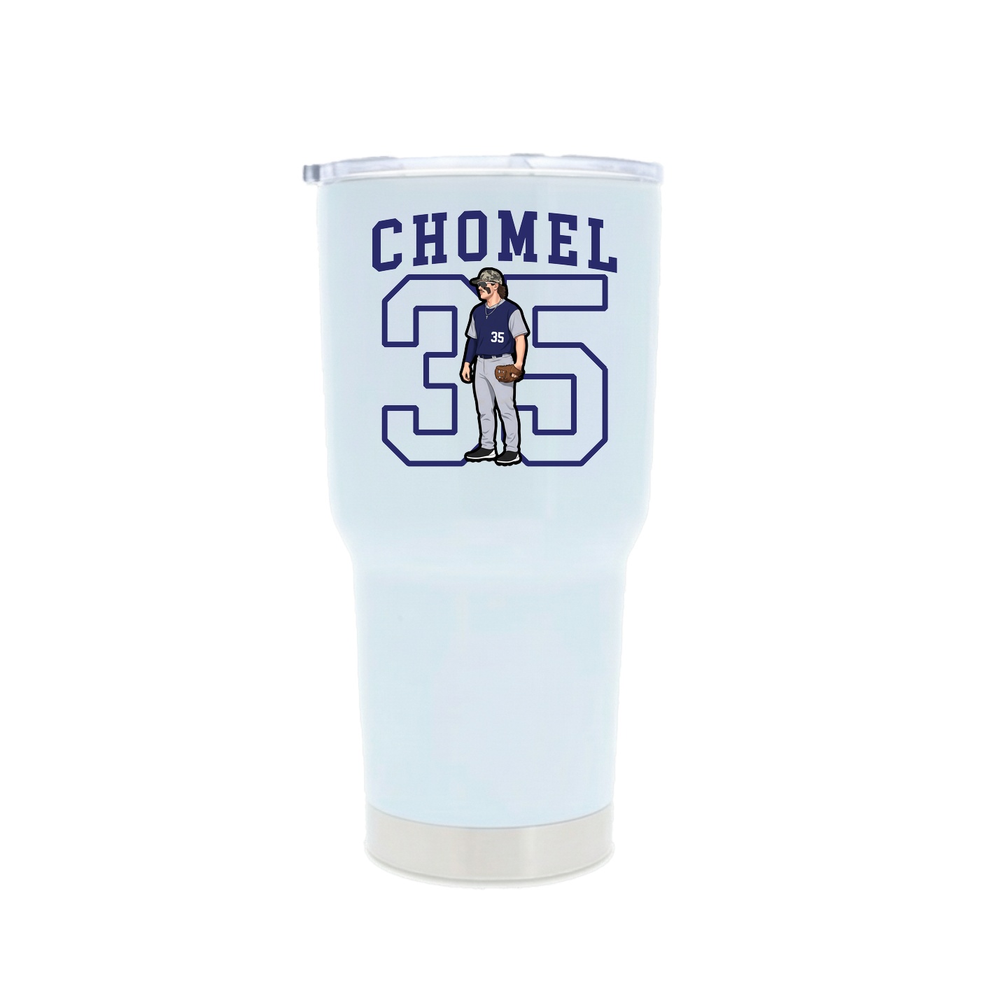 30oz Stainless Steel Tumbler — Shirsey in White