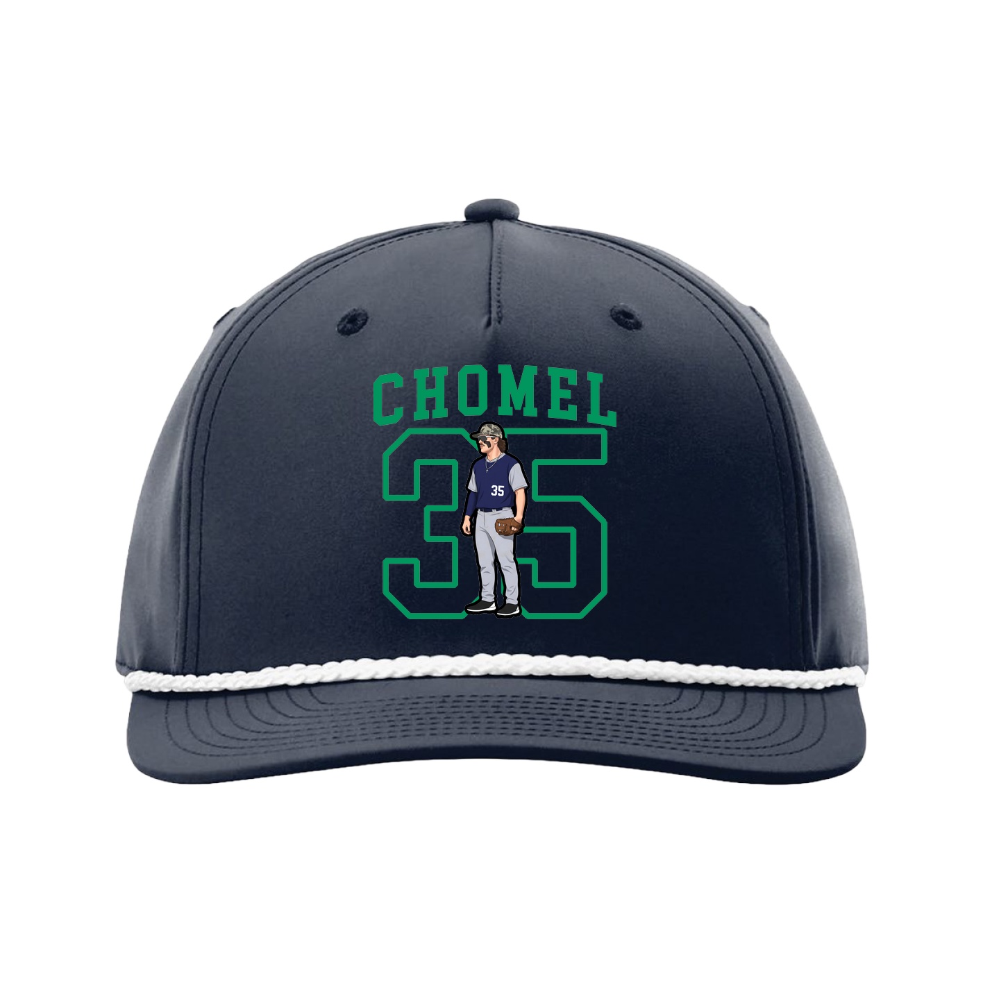 Five-Panel Classic Rope Cap — Shirsey in Navy