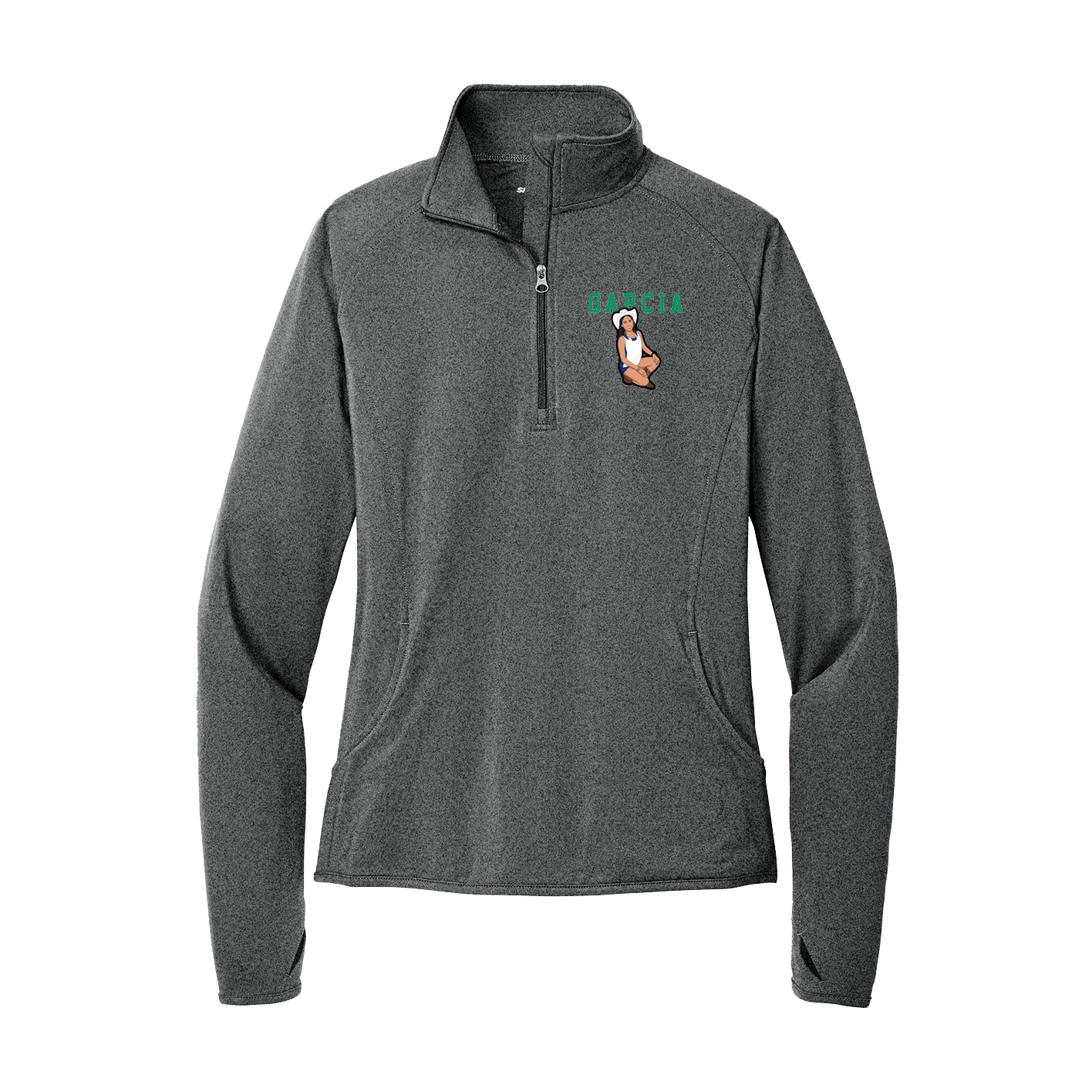 Women's Q-Zip Pullover — Shirsey in Grey