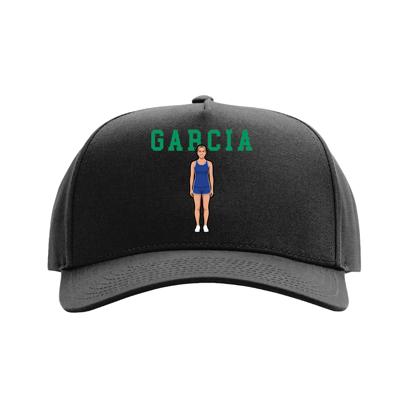 Full Fabric Five-Panel Champ Cap — Shirsey in Black
