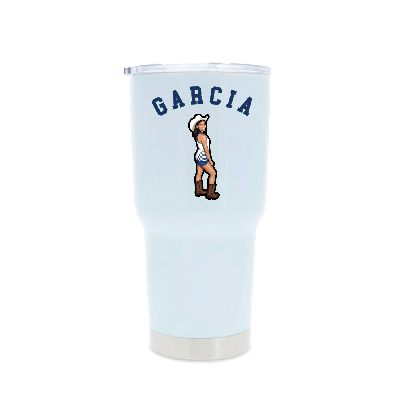 30oz Stainless Steel Tumbler — Shirsey Arch in White