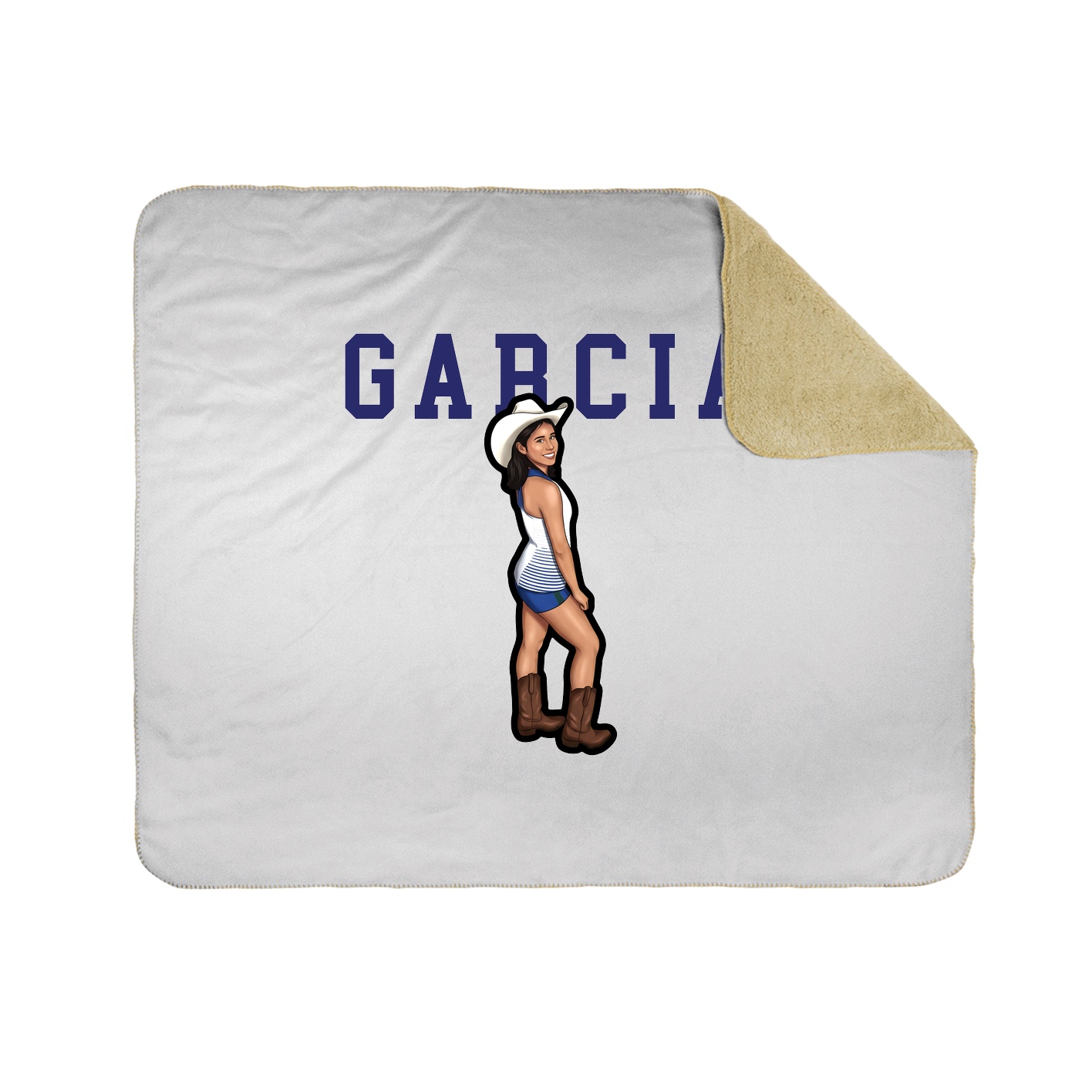 Throw Blanket — Shirsey in White