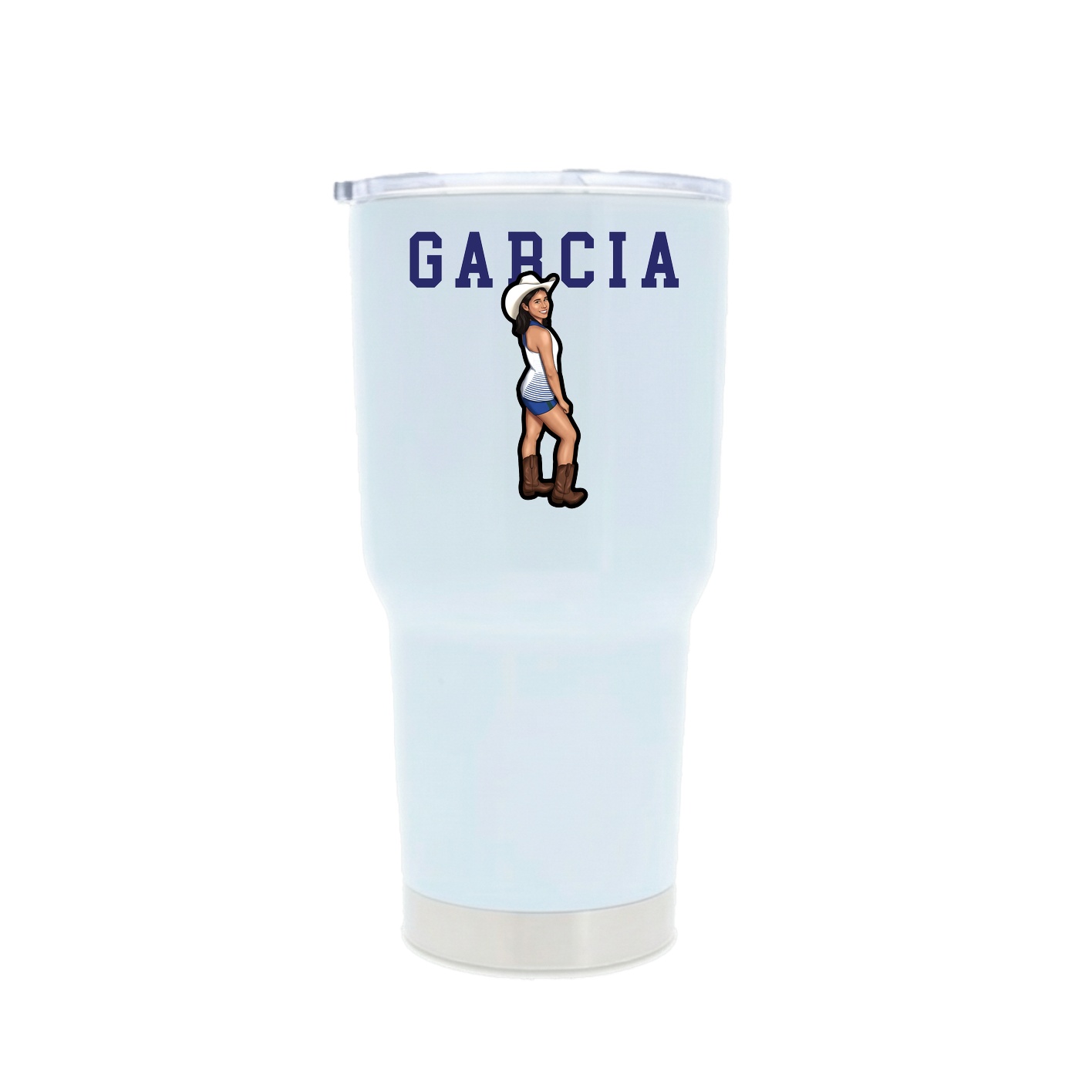 30oz Stainless Steel Tumbler — Shirsey in White