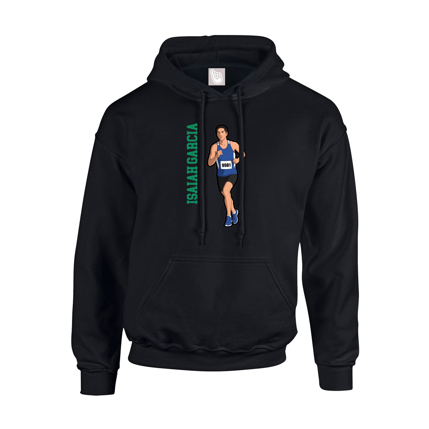 Hoodie — Name Vertical in Black