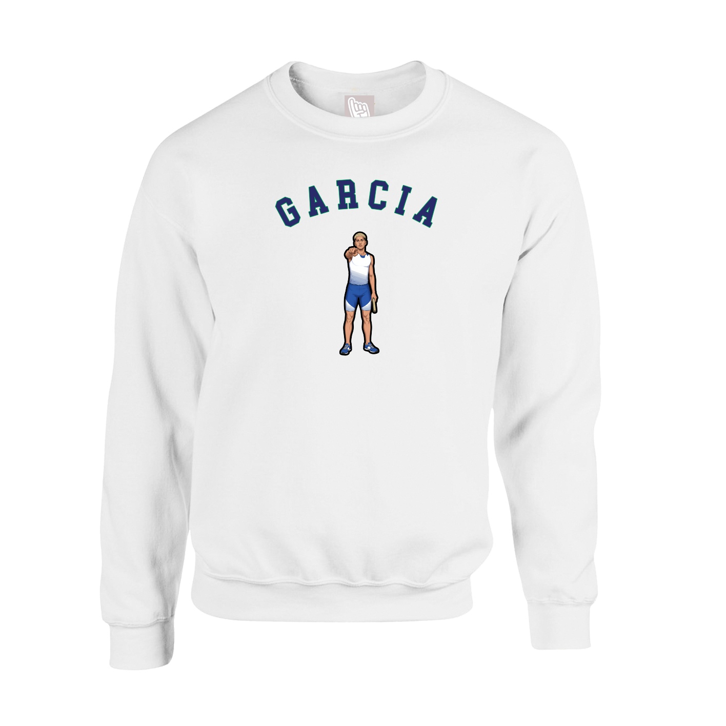 Fleece Crew — Shirsey Arch in White